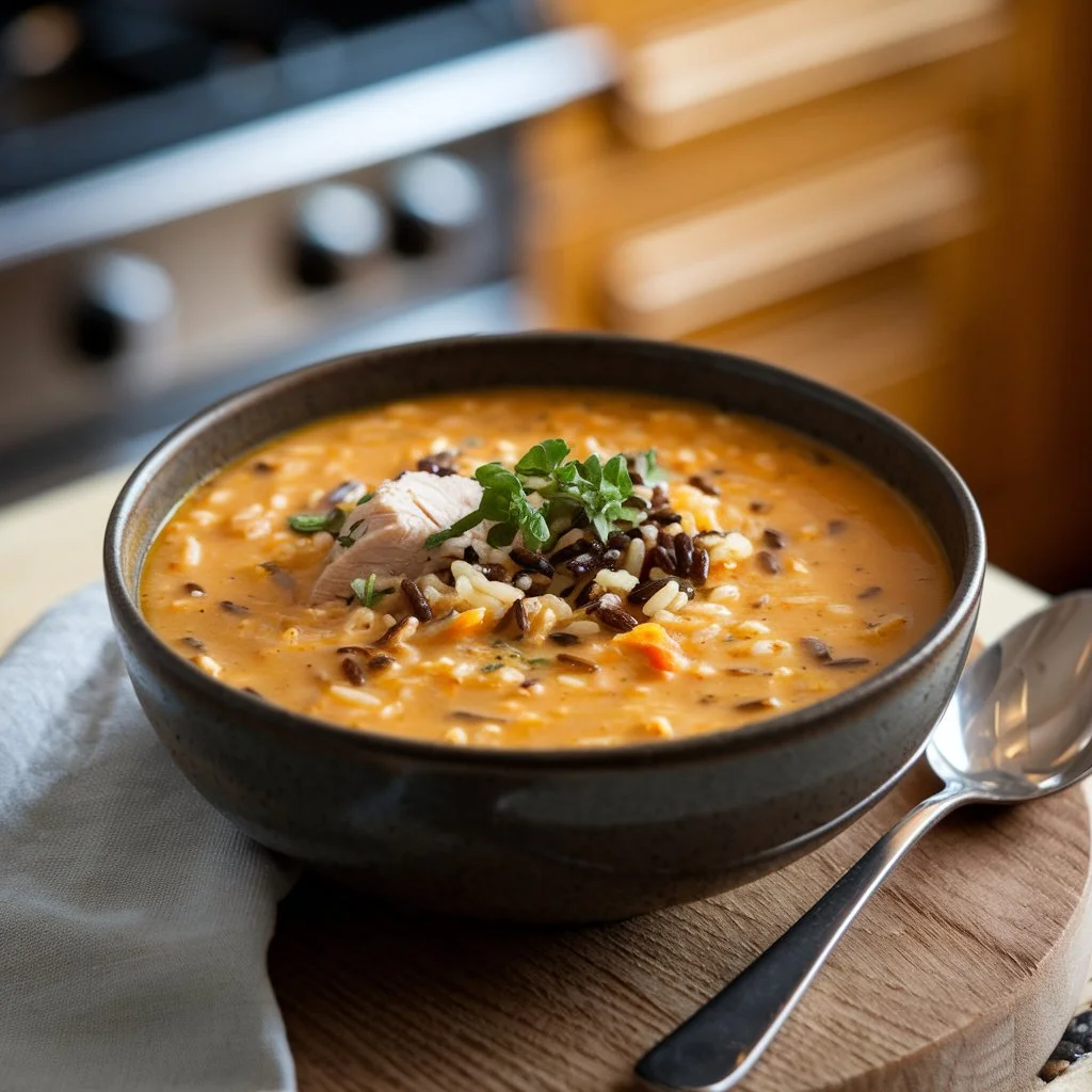 Creamy Wild Rice and Chicken Soup